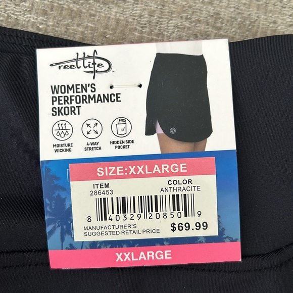 Women Reel Life black/pink Skort. Size XXL. NWT. - Picture 2 of 7